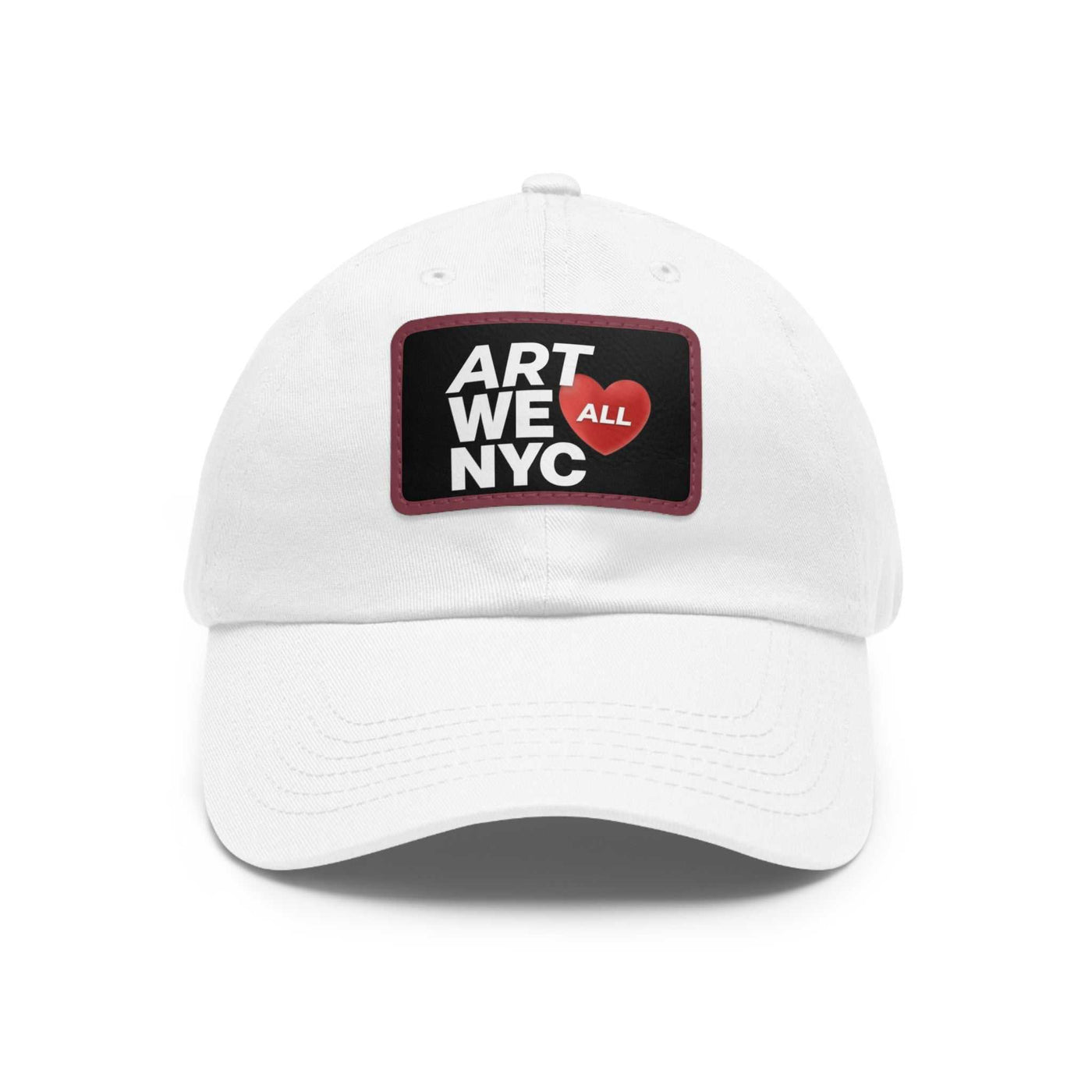 ART WE ALL ❤️ NYC Dad hats come with an unstructured, six-panel, low-profile and a pre-curved visor for that signature look. Each hat features 100% bio-washed chino ART WE ALL PrintifyART WE ALL ❤️ NYC Dad Hat with Leather Patch (Rectangle)NYC Dad HatHats