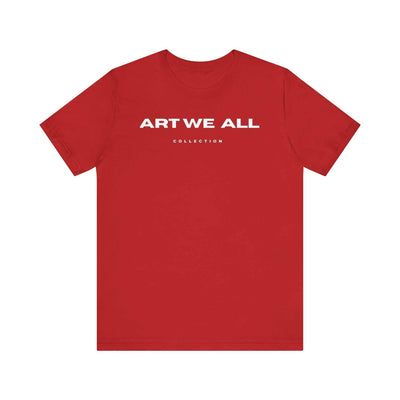 Stand out from the crowd with the ART WE ALL T-shirt. This shirt is not just clothing; make a bold statement with every step.ART WE ALL PrintifyART WE ALL- Jersey Short Sleeve TeeUnisex Jersey Short Sleeve TeeT-Shirt