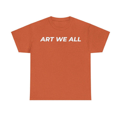 This ART WE ALL T-shirt exudes creativity and individuality. Perfect for artists, art lovers, and anyone looking to make a statement with their clothing. Ideal for cART WE ALL PrintifyART WE ALL Unisex Tee - Graphic Tee for Art EnthusiastsUnisex Heavy Cotton TeeT-Shirt