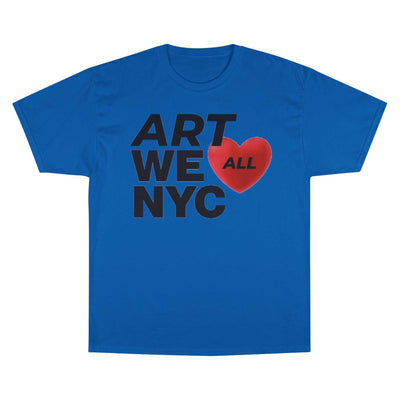 The brand known for quality, Champion, produces this customization-oriented, short-sleeve unisex t-shirt. This ART WE ALL ❤️ NYC Champion t-shirt has the iconic ChamART WE ALL PrintifyART WE ALL ❤️ NYC Champion T-Shirt❤️ NYC ChampionT-Shirt