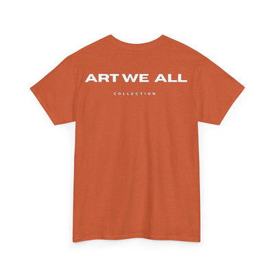 This ART WE ALL T-shirt exudes creativity and individuality. Perfect for artists, art lovers, and anyone looking to make a statement with their clothing. Ideal for cART WE ALL PrintifyART WE ALL Unisex Tee - Graphic Tee for Art EnthusiastsUnisex Heavy Cotton TeeT-Shirt