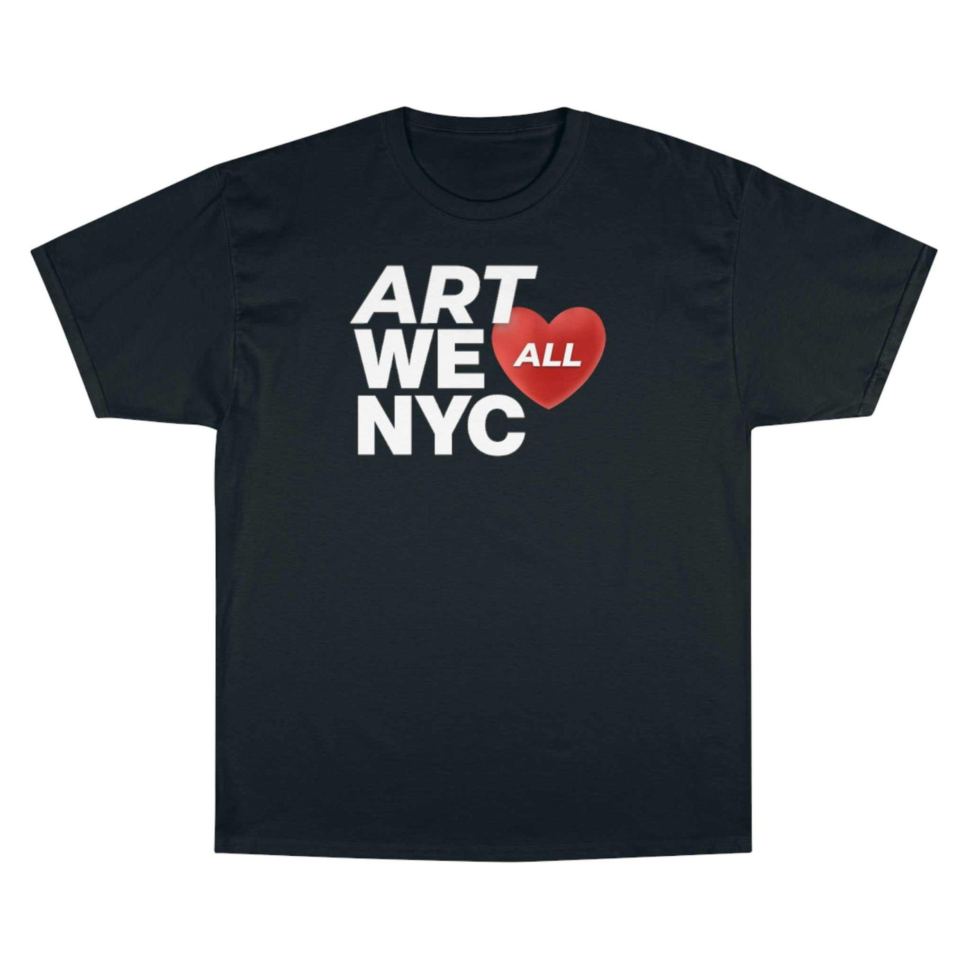The heritage brand known for quality, Champion, produces this customization-oriented, ART short-sleeve unisex t-shirt. This Champion  ART t-shirt has the iconic ChamART WE ALL PrintifyART WE ALL ❤️ NYC T-ShirtARTT-Shirt
