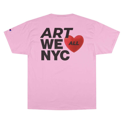 The brand known for quality, Champion, produces this customization-oriented, short-sleeve unisex t-shirt. This ART WE ALL ❤️ NYC Champion t-shirt has the iconic ChamART WE ALL PrintifyART WE ALL ❤️ NYC Champion T-Shirt❤️ NYC ChampionT-Shirt