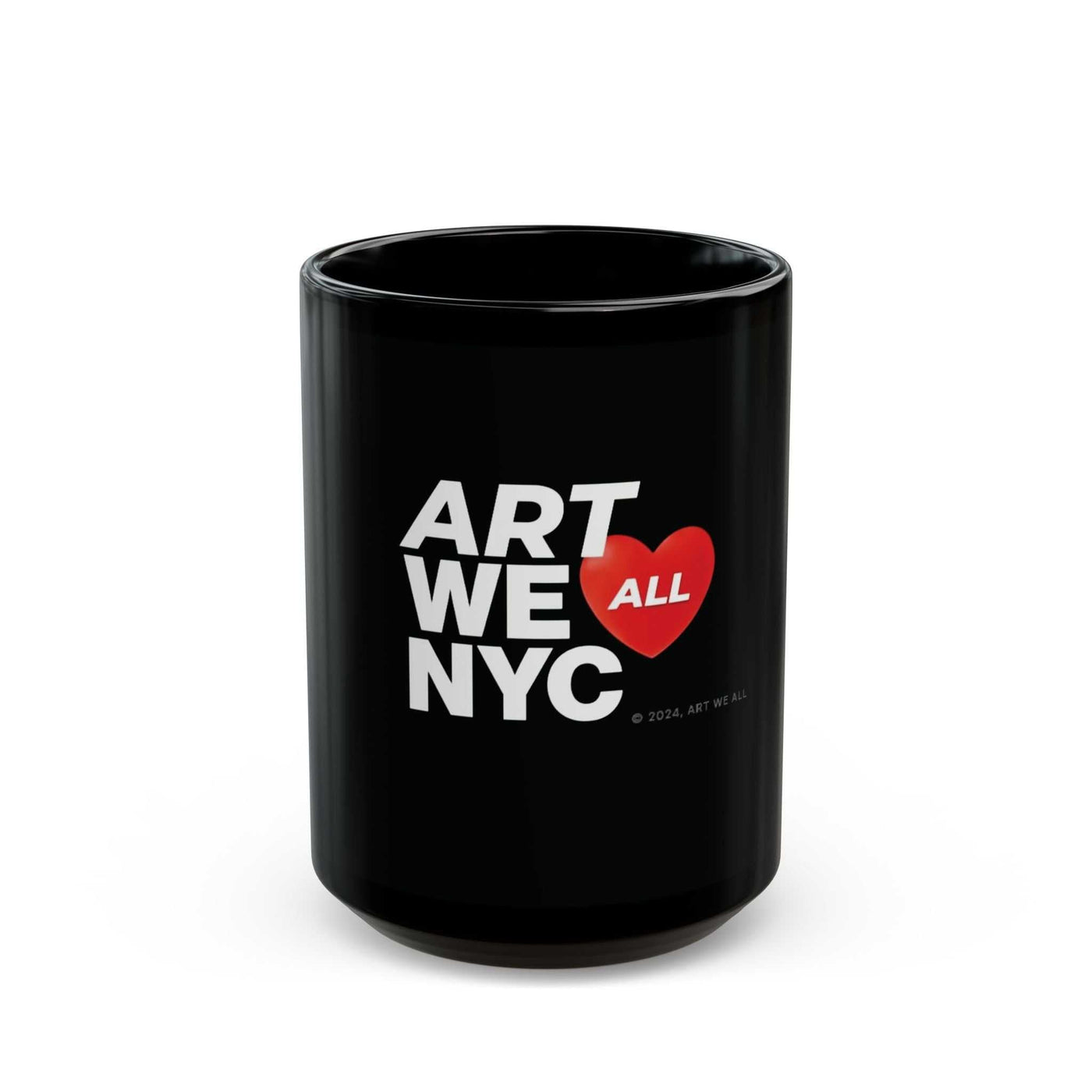 The ART WE ALL ❤️ NYC Mug is perfect for those who love New York City and want to enjoy their coffee or tea in style. It exudes a trendy and artistic vibe, making itART WE ALL PrintifyMug NYC LoveMug NYC LoveMug