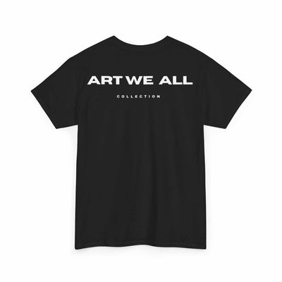 This ART WE ALL T-shirt exudes creativity and individuality. Perfect for artists, art lovers, and anyone looking to make a statement with their clothing. Ideal for cART WE ALL PrintifyART WE ALL Unisex Tee - Graphic Tee for Art EnthusiastsUnisex Heavy Cotton TeeT-Shirt