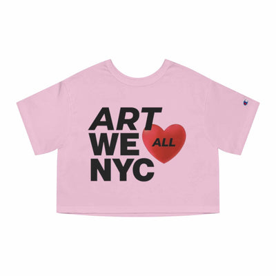 ART WE ALL ❤️ NYC T-Shirt is a modern cropped fit tee that showcases love for the city. Made from 100% cotton jersey, featuring a ribbed collar for a well-fitted looART WE ALL PrintifyCropped T-Shirt ART WE ALL ❤️ NYCShirt ARTT-Shirt