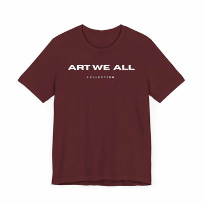 Stand out from the crowd with the ART WE ALL T-shirt. This shirt is not just clothing; make a bold statement with every step.ART WE ALL PrintifyART WE ALL- Jersey Short Sleeve TeeUnisex Jersey Short Sleeve TeeT-Shirt