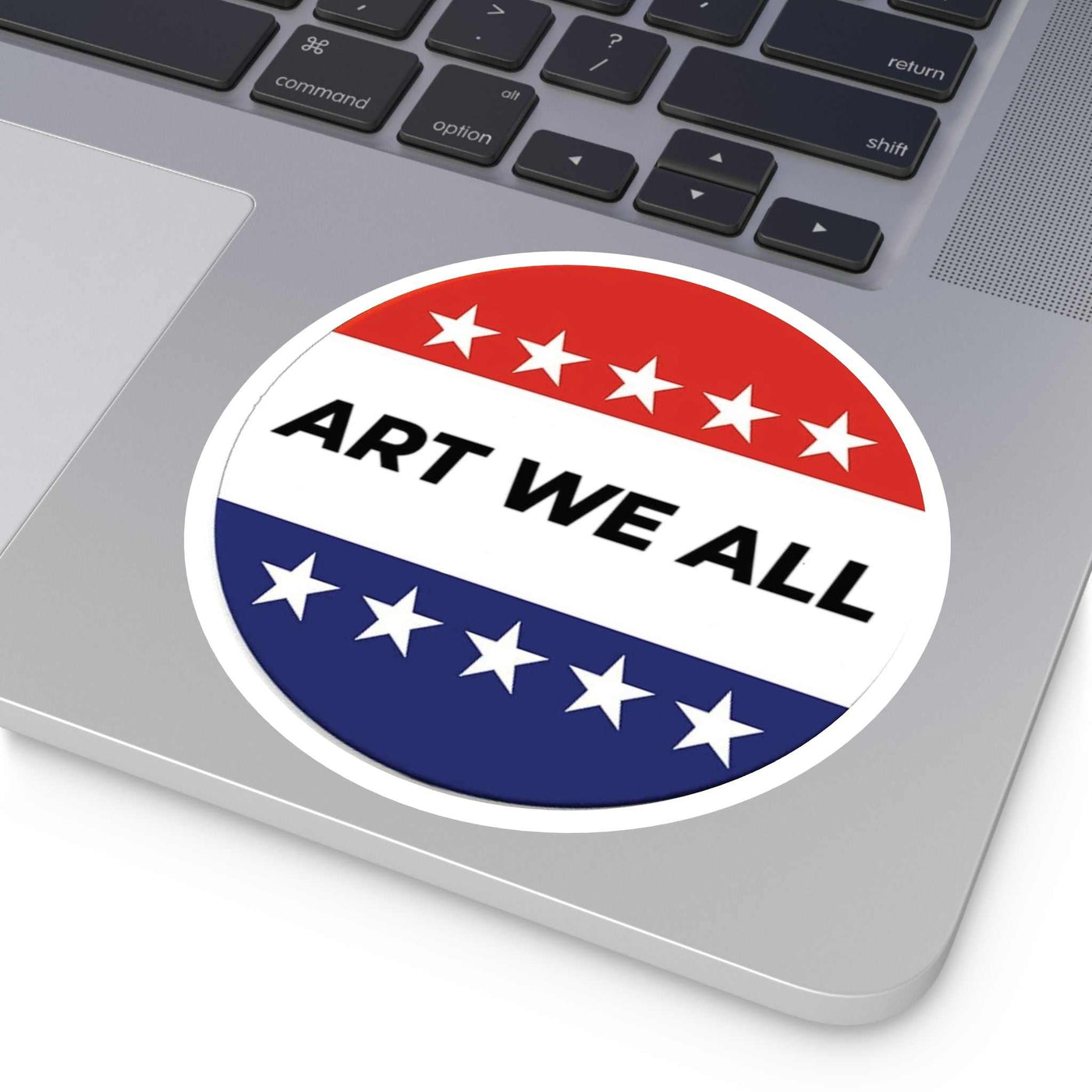 Vibrant and durable ART WE ALL Campaign sticker, perfect for indoor or outdoor use. Adds a pop of color and creativity to your belongings. Ideal for artists, activisART WE ALL PrintifySticker: ART WE ALL Campaign StickerCampaign StickerPaper products