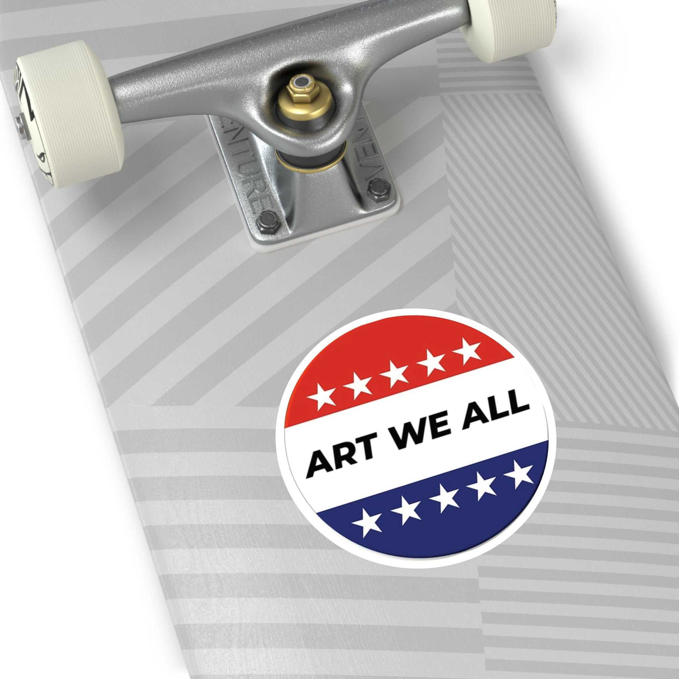 Vibrant and durable ART WE ALL Campaign sticker, perfect for indoor or outdoor use. Adds a pop of color and creativity to your belongings. Ideal for artists, activisART WE ALL PrintifySticker: ART WE ALL Campaign StickerCampaign StickerPaper products