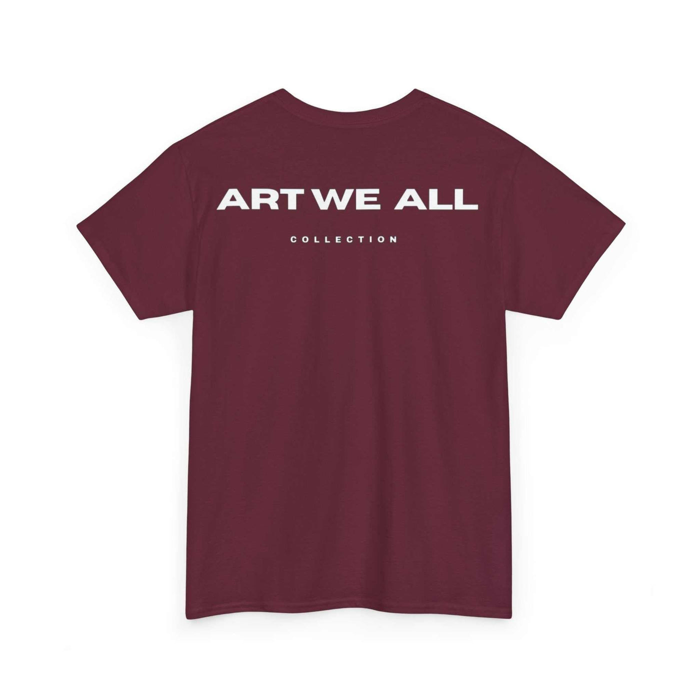 This ART WE ALL T-shirt exudes creativity and individuality. Perfect for artists, art lovers, and anyone looking to make a statement with their clothing. Ideal for cART WE ALL PrintifyART WE ALL Unisex Tee - Graphic Tee for Art EnthusiastsUnisex Heavy Cotton TeeT-Shirt