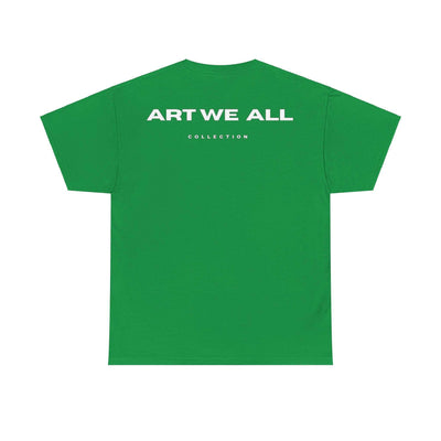 This ART WE ALL T-shirt exudes creativity and individuality. Perfect for artists, art lovers, and anyone looking to make a statement with their clothing. Ideal for cART WE ALL PrintifyART WE ALL Unisex Tee - Graphic Tee for Art EnthusiastsUnisex Heavy Cotton TeeT-Shirt
