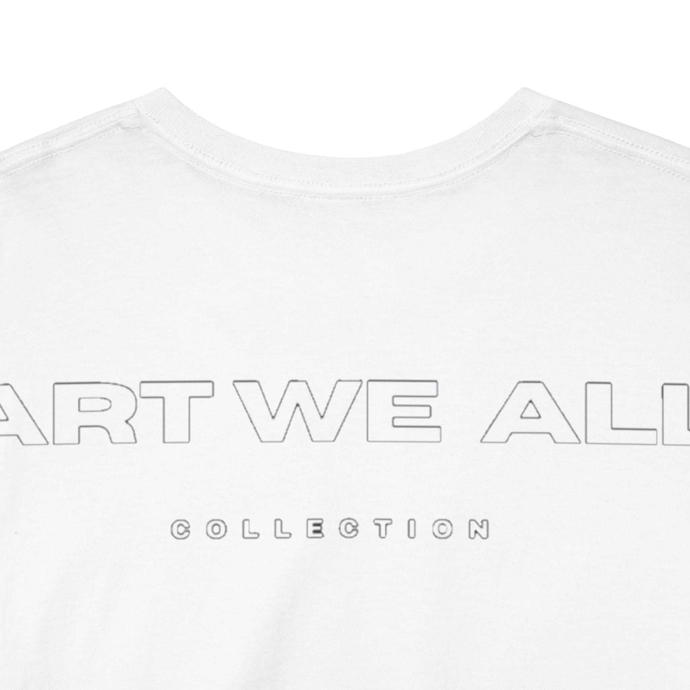 This ART WE ALL T-shirt exudes creativity and individuality. Perfect for artists, art lovers, and anyone looking to make a statement with their clothing. Ideal for cART WE ALL PrintifyART WE ALL Unisex Tee - Graphic Tee for Art EnthusiastsUnisex Heavy Cotton TeeT-Shirt