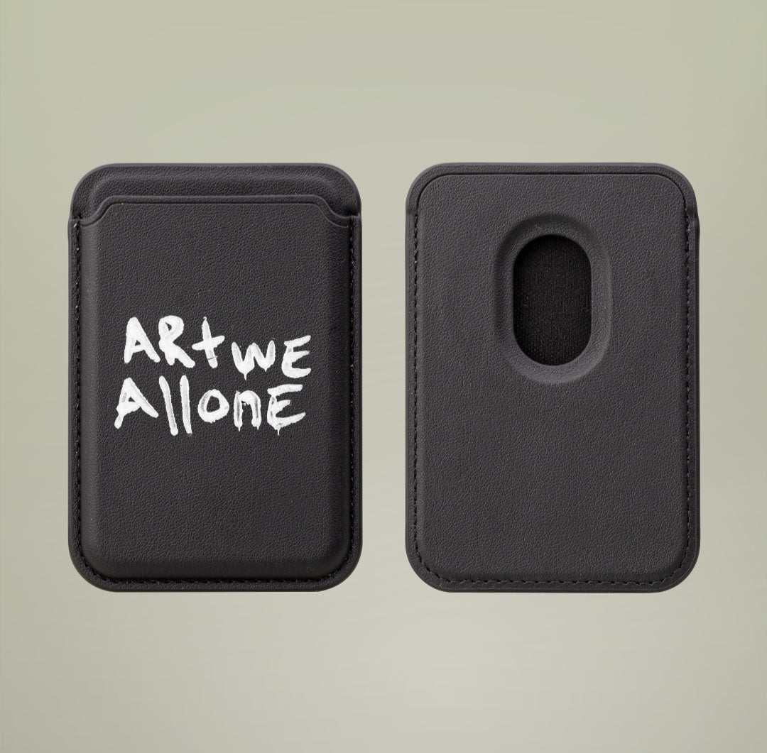 Artweallone graffiti vegan wallet cardholder, eco-friendly Magsafe design.