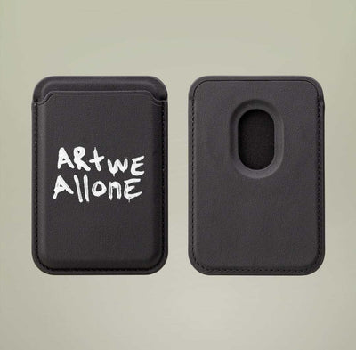 Artweallone graffiti vegan wallet cardholder, eco-friendly Magsafe design.