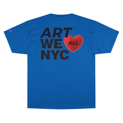 The brand known for quality, Champion, produces this customization-oriented, short-sleeve unisex t-shirt. This ART WE ALL ❤️ NYC Champion t-shirt has the iconic ChamART WE ALL PrintifyART WE ALL ❤️ NYC Champion T-Shirt❤️ NYC ChampionT-Shirt