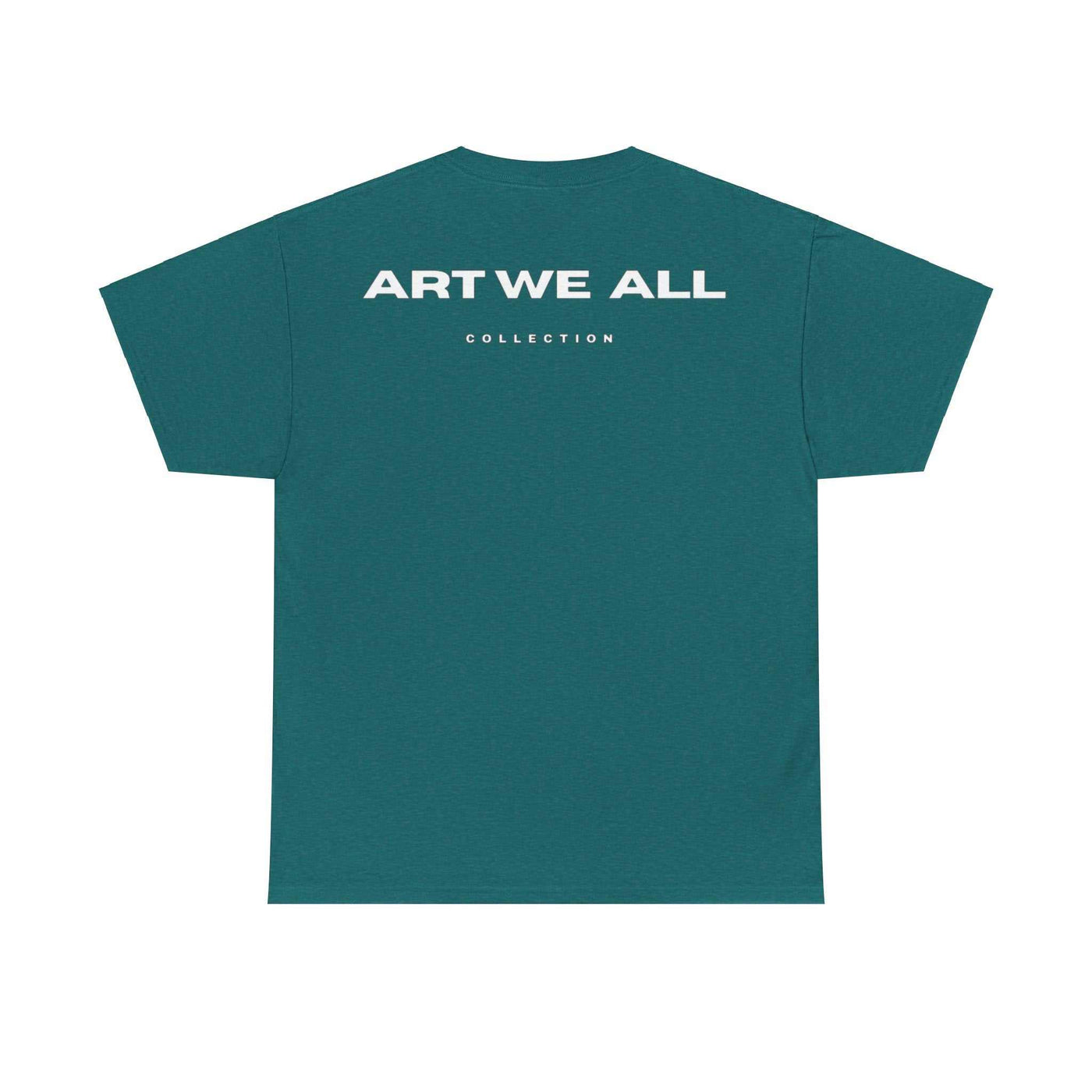This ART WE ALL T-shirt exudes creativity and individuality. Perfect for artists, art lovers, and anyone looking to make a statement with their clothing. Ideal for cART WE ALL PrintifyART WE ALL Unisex Tee - Graphic Tee for Art EnthusiastsUnisex Heavy Cotton TeeT-Shirt