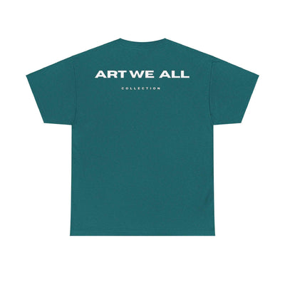 This ART WE ALL T-shirt exudes creativity and individuality. Perfect for artists, art lovers, and anyone looking to make a statement with their clothing. Ideal for cART WE ALL PrintifyART WE ALL Unisex Tee - Graphic Tee for Art EnthusiastsUnisex Heavy Cotton TeeT-Shirt