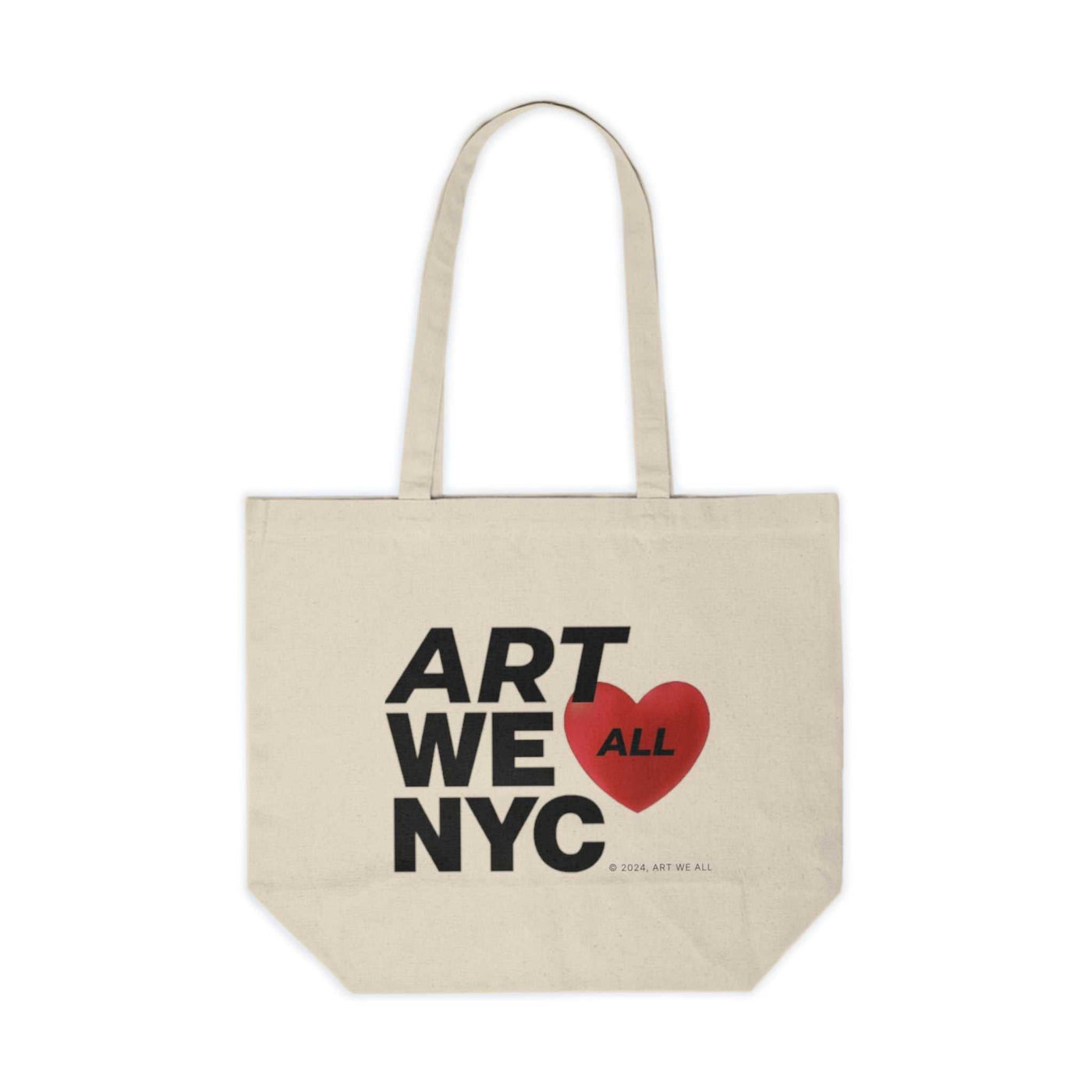 This ART WE ALL ❤️ NYC tote bag will be the best companion on weekly shopping trips and beach days. It's made from a natural, 10oz./yd² cotton canvas fabric that is ART WE ALL PrintifyART WE ALL ❤️ NYC Canvas Shopping Tote❤️ NYC Canvas Shopping ToteBags