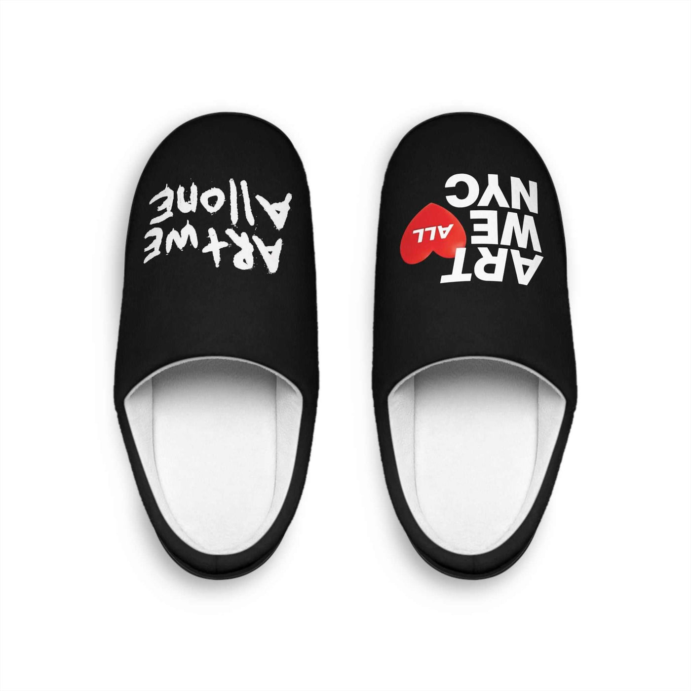 ART WE ALL SLIPPER SLIDES Slippers give a cozy and stylish vibe, perfect for lounging around the house. Ideal for men looking for comfort and warmth during the holidART WE ALL PrintifySlipper Slides Men's IndoorSlipper Slides Men'Shoes