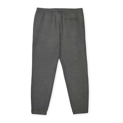 Dark gray Art We All x adidas fleece joggers with cuffed hems and elastic waistband, featuring side and back pockets for casual wear and comfort.