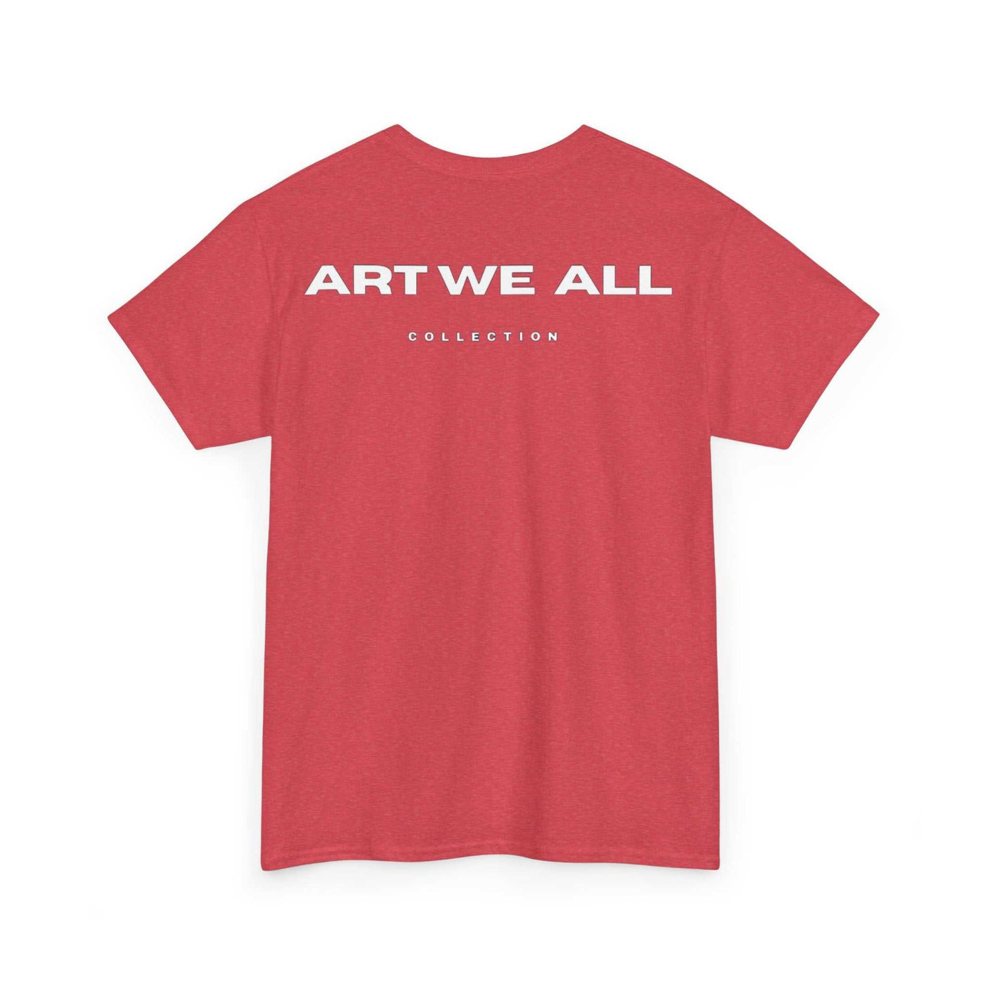 This ART WE ALL T-shirt exudes creativity and individuality. Perfect for artists, art lovers, and anyone looking to make a statement with their clothing. Ideal for cART WE ALL PrintifyART WE ALL Unisex Tee - Graphic Tee for Art EnthusiastsUnisex Heavy Cotton TeeT-Shirt