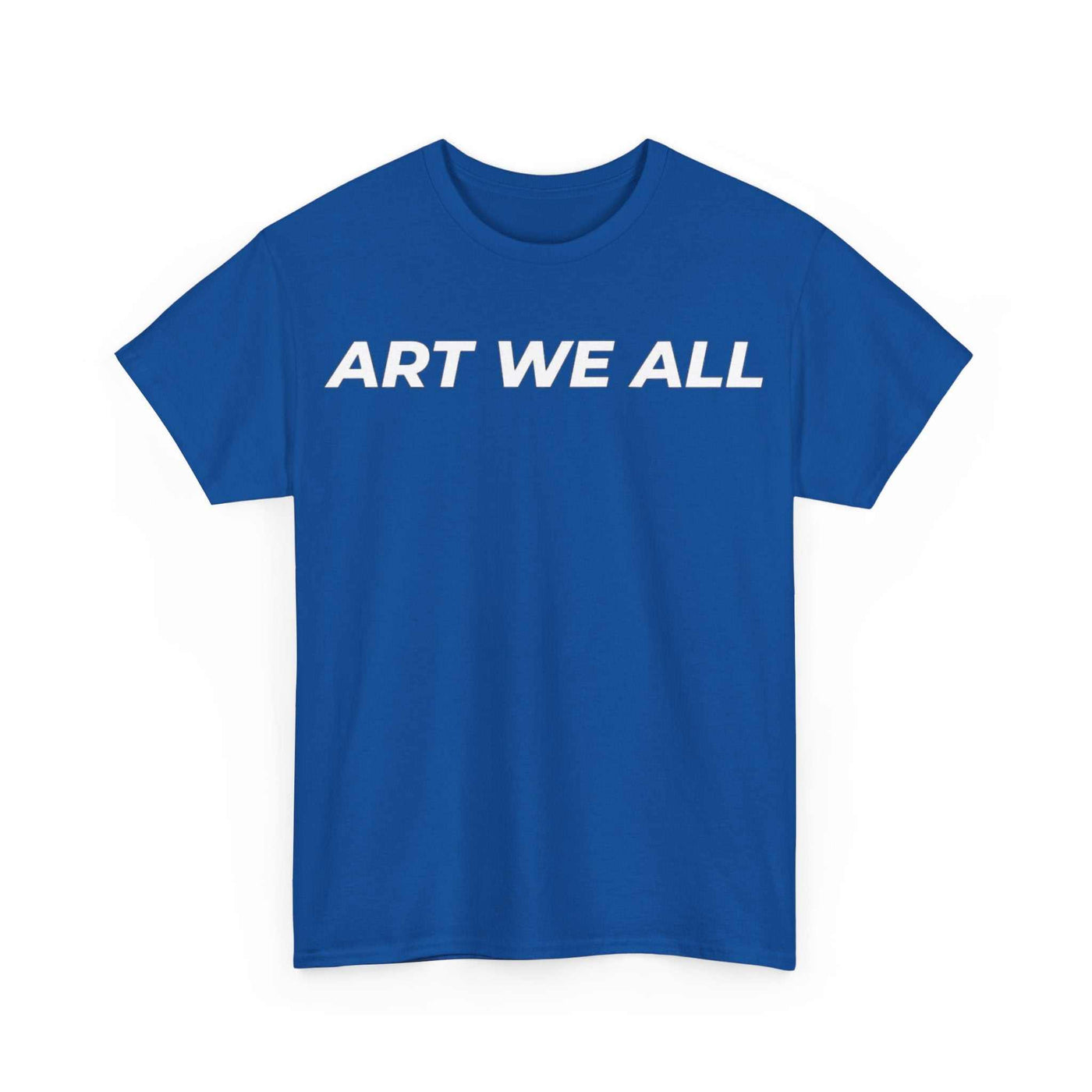 This ART WE ALL T-shirt exudes creativity and individuality. Perfect for artists, art lovers, and anyone looking to make a statement with their clothing. Ideal for cART WE ALL PrintifyART WE ALL Unisex Tee - Graphic Tee for Art EnthusiastsUnisex Heavy Cotton TeeT-Shirt