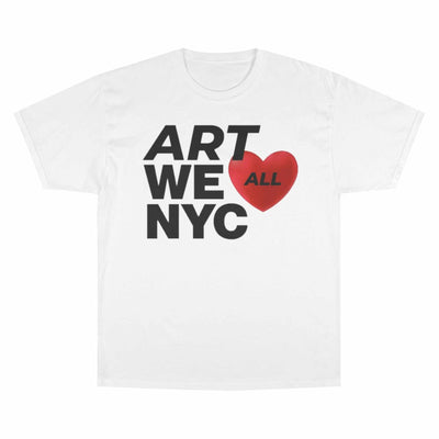 The brand known for quality, Champion, produces this customization-oriented, short-sleeve unisex t-shirt. This ART WE ALL ❤️ NYC Champion t-shirt has the iconic ChamART WE ALL PrintifyART WE ALL ❤️ NYC Champion T-Shirt❤️ NYC ChampionT-Shirt