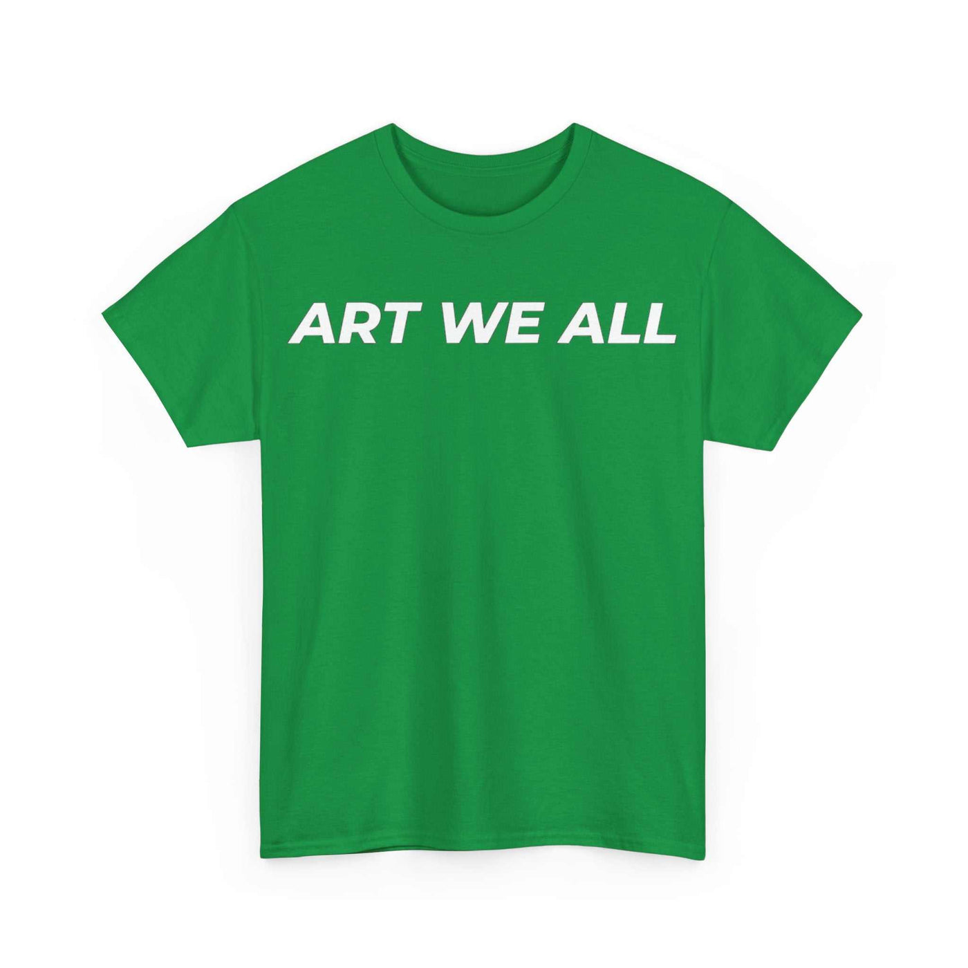 This ART WE ALL T-shirt exudes creativity and individuality. Perfect for artists, art lovers, and anyone looking to make a statement with their clothing. Ideal for cART WE ALL PrintifyART WE ALL Unisex Tee - Graphic Tee for Art EnthusiastsUnisex Heavy Cotton TeeT-Shirt