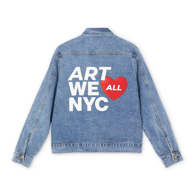This ART WE ALL NYC Men's Denim Jacket is a stylish and trendy addition to any man's wardrobe. With metal button closure, large front pockets, and a lapel collar, thART WE ALL PrintifyMen's Denim Jacket - ART WE ALL  NYC DesignDenim Jacket - ARTOuterwear