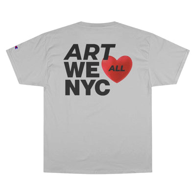 The brand known for quality, Champion, produces this customization-oriented, short-sleeve unisex t-shirt. This ART WE ALL ❤️ NYC Champion t-shirt has the iconic ChamART WE ALL PrintifyART WE ALL ❤️ NYC Champion T-Shirt❤️ NYC ChampionT-Shirt