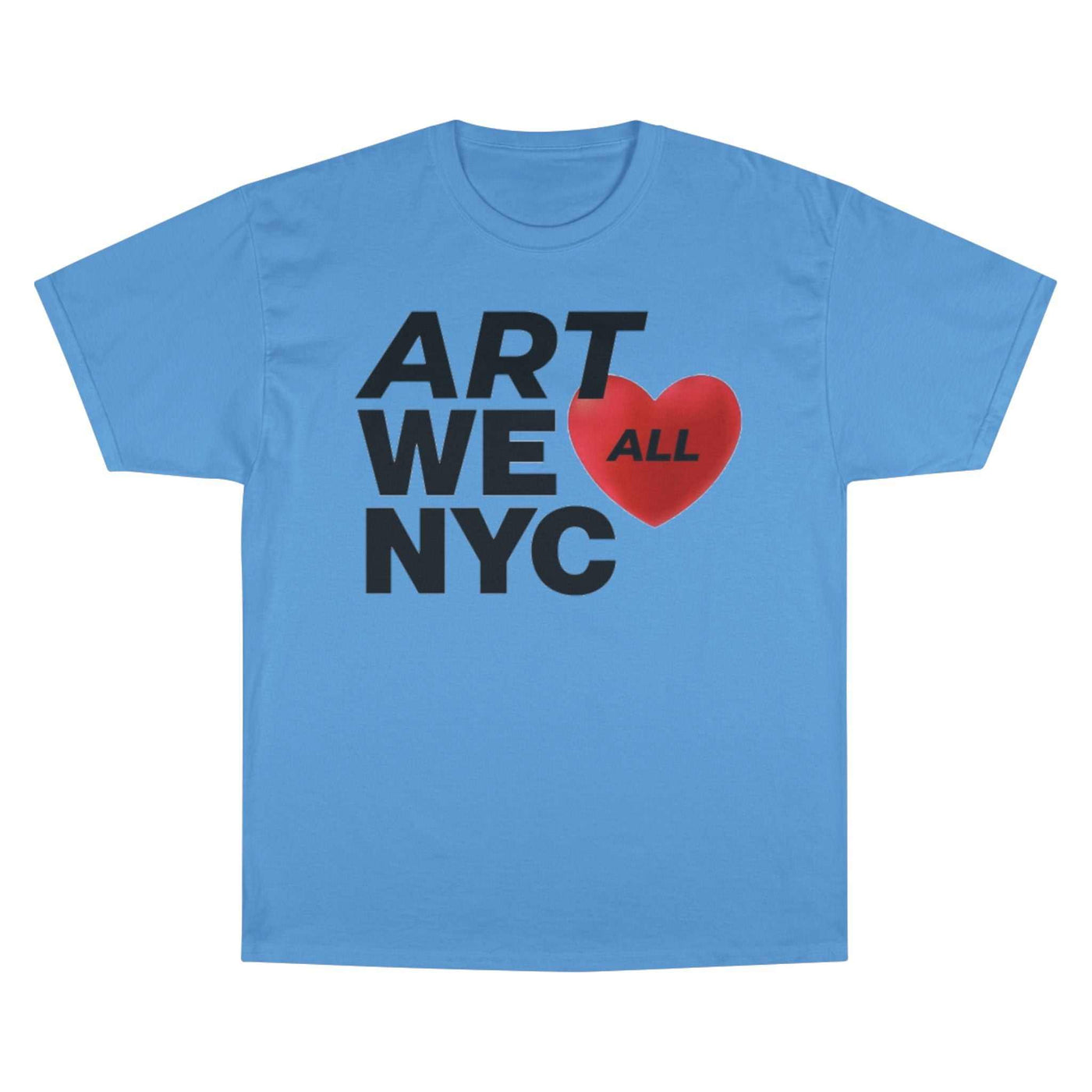 The brand known for quality, Champion, produces this customization-oriented, short-sleeve unisex t-shirt. This ART WE ALL ❤️ NYC Champion t-shirt has the iconic ChamART WE ALL PrintifyART WE ALL ❤️ NYC Champion T-Shirt❤️ NYC ChampionT-Shirt