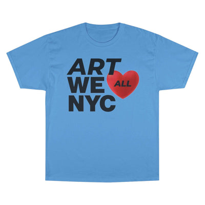 The brand known for quality, Champion, produces this customization-oriented, short-sleeve unisex t-shirt. This ART WE ALL ❤️ NYC Champion t-shirt has the iconic ChamART WE ALL PrintifyART WE ALL ❤️ NYC Champion T-Shirt❤️ NYC ChampionT-Shirt