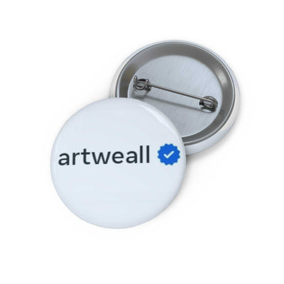 artweall verified Pin Buttons metal pin with safety clasp and glossy mylar face
