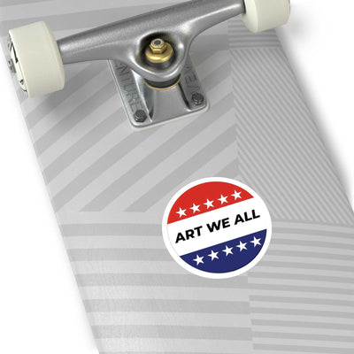 Vibrant and durable ART WE ALL Campaign sticker, perfect for indoor or outdoor use. Adds a pop of color and creativity to your belongings. Ideal for artists, activisART WE ALL PrintifySticker: ART WE ALL Campaign StickerCampaign StickerPaper products