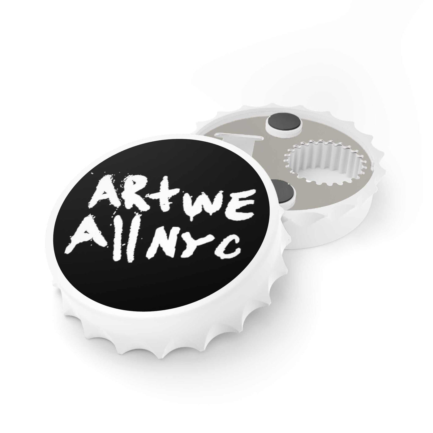 This Art We All NYC Bottle Opener is a stylish and functional addition to any kitchen or bar. With vibrant colors and a matte finish, it adds a pop of personality whART WE ALL PrintifyBottle Opener - Art We All NYCBottle Opener - ArtAccessories