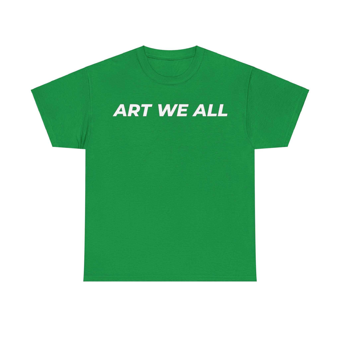 This ART WE ALL T-shirt exudes creativity and individuality. Perfect for artists, art lovers, and anyone looking to make a statement with their clothing. Ideal for cART WE ALL PrintifyART WE ALL Unisex Tee - Graphic Tee for Art EnthusiastsUnisex Heavy Cotton TeeT-Shirt