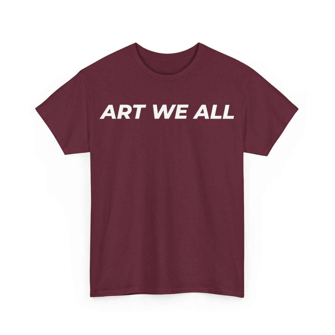 This ART WE ALL T-shirt exudes creativity and individuality. Perfect for artists, art lovers, and anyone looking to make a statement with their clothing. Ideal for cART WE ALL PrintifyART WE ALL Unisex Tee - Graphic Tee for Art EnthusiastsUnisex Heavy Cotton TeeT-Shirt