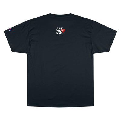 The heritage brand known for quality, Champion, produces this customization-oriented, ART short-sleeve unisex t-shirt. This Champion  ART t-shirt has the iconic ChamART WE ALL PrintifyART WE ALL ❤️ NYC T-ShirtARTT-Shirt