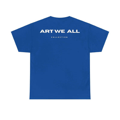 This ART WE ALL T-shirt exudes creativity and individuality. Perfect for artists, art lovers, and anyone looking to make a statement with their clothing. Ideal for cART WE ALL PrintifyART WE ALL Unisex Tee - Graphic Tee for Art EnthusiastsUnisex Heavy Cotton TeeT-Shirt