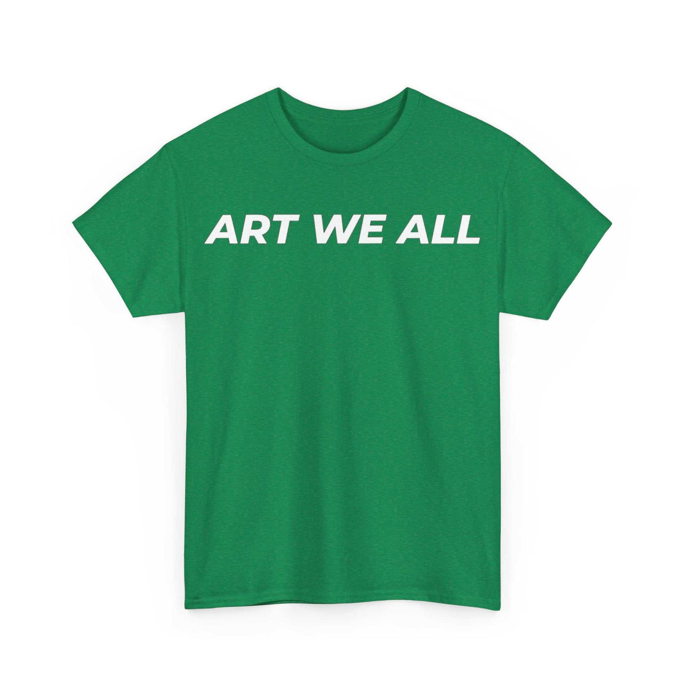This ART WE ALL T-shirt exudes creativity and individuality. Perfect for artists, art lovers, and anyone looking to make a statement with their clothing. Ideal for cART WE ALL PrintifyART WE ALL Unisex Tee - Graphic Tee for Art EnthusiastsUnisex Heavy Cotton TeeT-Shirt