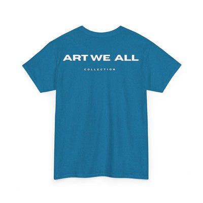 This ART WE ALL T-shirt exudes creativity and individuality. Perfect for artists, art lovers, and anyone looking to make a statement with their clothing. Ideal for cART WE ALL PrintifyART WE ALL Unisex Tee - Graphic Tee for Art EnthusiastsUnisex Heavy Cotton TeeT-Shirt