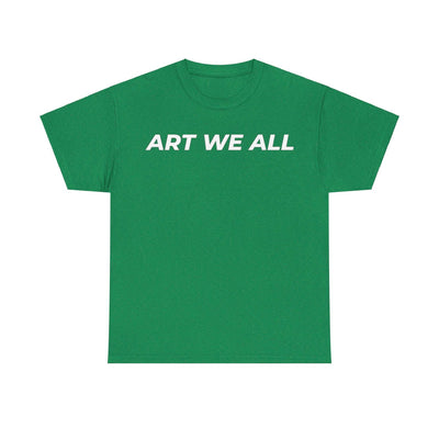 This ART WE ALL T-shirt exudes creativity and individuality. Perfect for artists, art lovers, and anyone looking to make a statement with their clothing. Ideal for cART WE ALL PrintifyART WE ALL Unisex Tee - Graphic Tee for Art EnthusiastsUnisex Heavy Cotton TeeT-Shirt