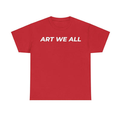 This ART WE ALL T-shirt exudes creativity and individuality. Perfect for artists, art lovers, and anyone looking to make a statement with their clothing. Ideal for cART WE ALL PrintifyART WE ALL Unisex Tee - Graphic Tee for Art EnthusiastsUnisex Heavy Cotton TeeT-Shirt