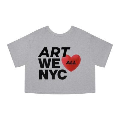 ART WE ALL ❤️ NYC T-Shirt is a modern cropped fit tee that showcases love for the city. Made from 100% cotton jersey, featuring a ribbed collar for a well-fitted looART WE ALL PrintifyCropped T-Shirt ART WE ALL ❤️ NYCShirt ARTT-Shirt