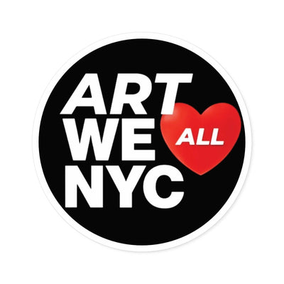 These vibrant ART WE ALL ❤️ NYC Round Stickers are perfect for indoor or outdoor use. They give off a fun and lively vibe, making them a great addition to your laptoART WE ALL PrintifyNYC Art Lover Round StickersRound Stickers IndoorPaper products