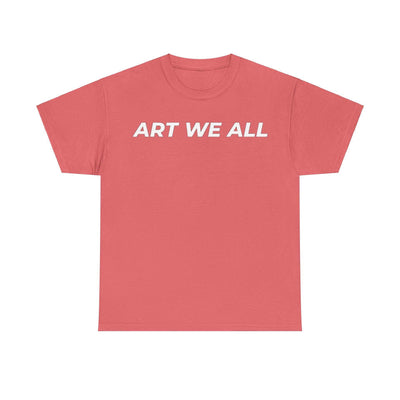 This ART WE ALL T-shirt exudes creativity and individuality. Perfect for artists, art lovers, and anyone looking to make a statement with their clothing. Ideal for cART WE ALL PrintifyART WE ALL Unisex Tee - Graphic Tee for Art EnthusiastsUnisex Heavy Cotton TeeT-Shirt