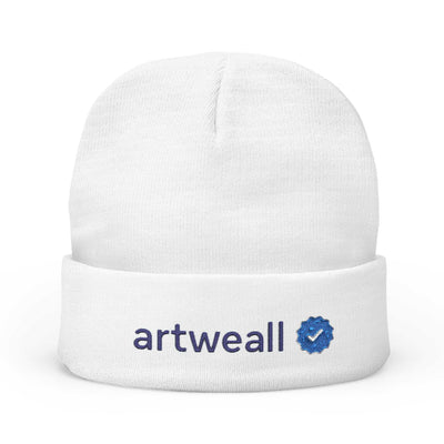 Stay warm and stylish with our artweall verification check® Beanie. This breathable knit beanie is perfect for anyone looking to add a touch of artful flair to theirART WE ALL PrintifyEmbroidered Knit Beanie - artweall verification check® DesignEmbroidered Knit BeanieHats