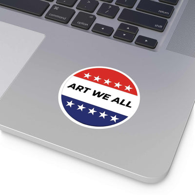 Vibrant and durable ART WE ALL Campaign sticker, perfect for indoor or outdoor use. Adds a pop of color and creativity to your belongings. Ideal for artists, activisART WE ALL PrintifySticker: ART WE ALL Campaign StickerCampaign StickerPaper products