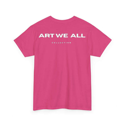 This ART WE ALL T-shirt exudes creativity and individuality. Perfect for artists, art lovers, and anyone looking to make a statement with their clothing. Ideal for cART WE ALL PrintifyART WE ALL Unisex Tee - Graphic Tee for Art EnthusiastsUnisex Heavy Cotton TeeT-Shirt