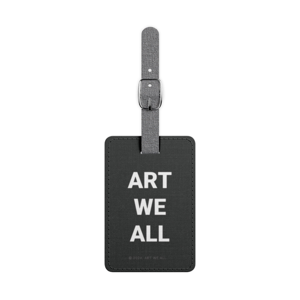 Travel-Ready Passport Wallet with adjustable strap and "ART WE ALL" design for stylish travel organization